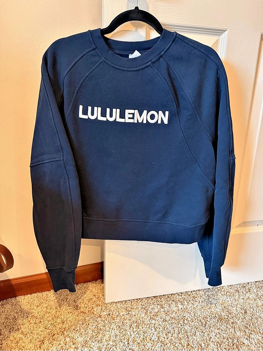 lululemon Scuba Oversized Pullover *Wordmark Sweatshirt Blue M/L
